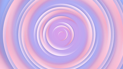 Pink purple circles abstract background.3D illustration with paper cut style.