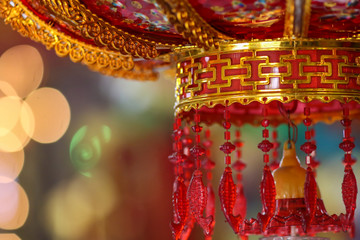 Chinese lanterns and decoration in China town during chinese new year