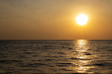 sunset over the sea
