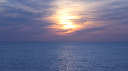 cloudy sunset over the sea