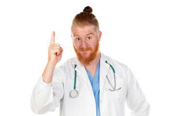 Funny redhead doctor