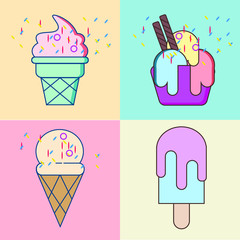 ice cream vector illustration