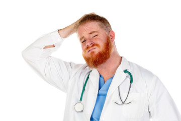 Funny redhead doctor