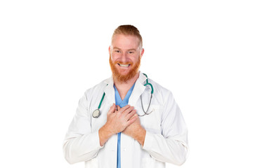 Fototapeta premium Funny redhead doctor