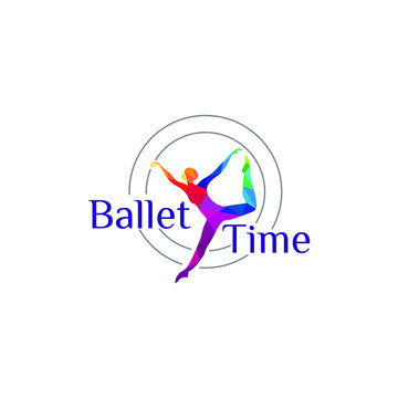 Ballet Logo Full Color Design Premium