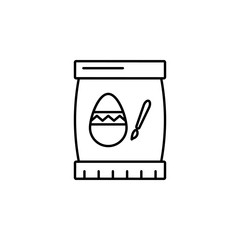 easter egg, decoration line icon on white background