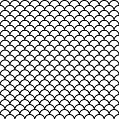 Seamless arabic geometric ornament in black and white.Average thickness lines.