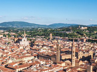 Views of  the Santa Croce in Firenze from Santa Maria del Fiore cathedral