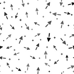 Black Trowel icon isolated seamless pattern on white background. Vector Illustration