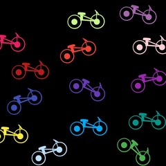 Digital art of group of bicycle