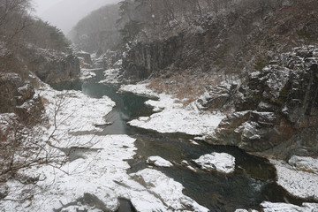 Fototapeta na wymiar Nikkou Yunishikawa Winter 日光湯西川温泉の冬