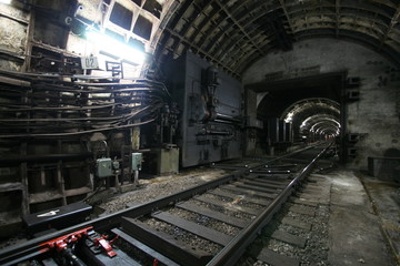 Direct railway line of the metro tunnel