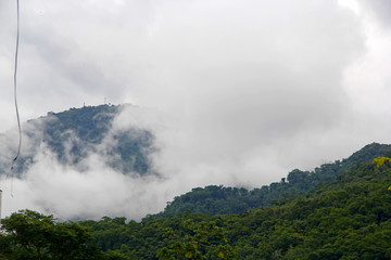 Clouds over mountains