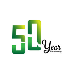 50 Years Anniversary Celebration Logo Vector Template Design Illustration