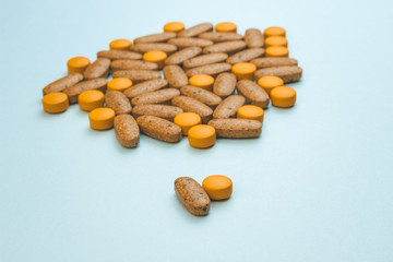 Assorted mix of tablets, vitamins, drugs