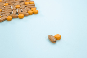 Assorted mix of tablets, vitamins, drugs