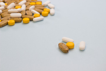 Assorted mix of tablets, vitamins, drugs