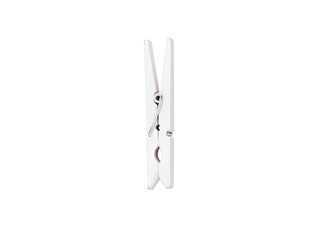 white clothes peg on isolated white background