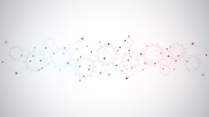 Abstract plexus background with connecting dots and lines. Global network connection, digital technology and communication concept.