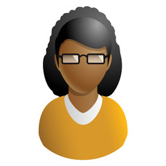 Girl or kid avatar icon of child isolated on white background. Vector illustration