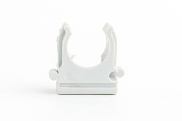 White plastic clip.