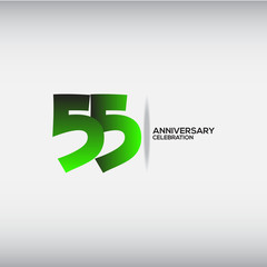 55 Years Anniversary Celebration Logo Vector Template Design Illustration