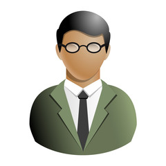 User or member avatar man people icon isolated on white background. Illustration