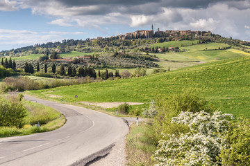 Tuscany landscape near Pienza village.