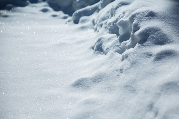 close up of Snow forest and mountains for a ski typical resort wellness winter vacational