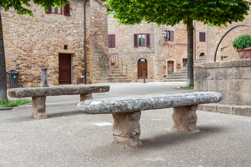 Stone old Tuscany village - Monticchiello.