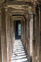 Corridor in the Angkor Wat temple complex, Cambodia