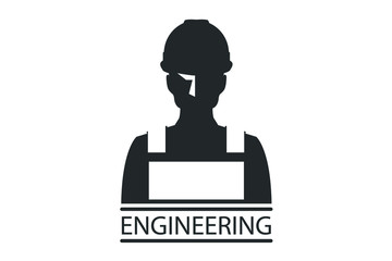 Engineering icon design, worker man