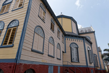 Arrière de la cathédrale en bois de Paramaribo au Suriname