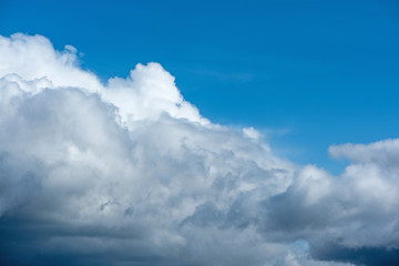 Big Cloud on blue sky nature background.