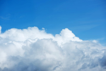 Big Cloud on blue sky nature background.