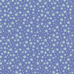 Seamless pattern with night sky and stars. Vector background.
