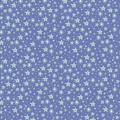 Seamless pattern with night sky and stars. Vector background.