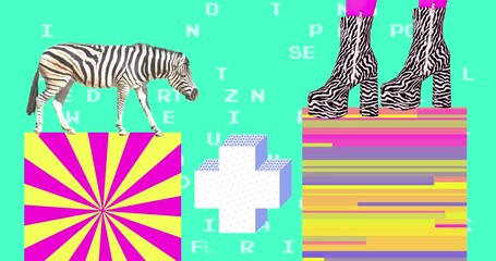 Animation fashion design art. Woman accessories collage magazine clipping - Powered by Adobe