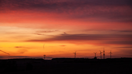 Obraz premium colorful dramatic sunset