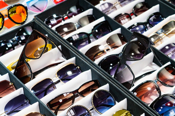 Sunglasses store showcase