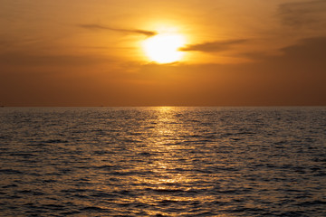 sunset over sea in Thailand