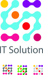 Related innovative letter S with dot  logo. New technology innovation vector symbol. Innovator logotype.