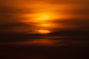 sunset over sea in Thailand