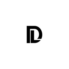 DL D L logo design vector