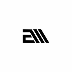 EM E M logo design vector