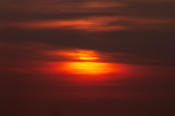 sunset over sea in Thailand