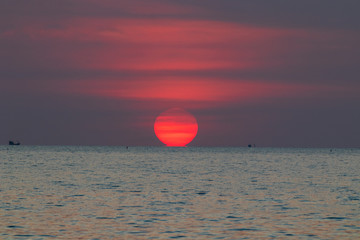 sunset over sea in Thailand