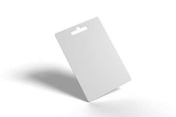 Blank gift card for branding, 3d render illustration.