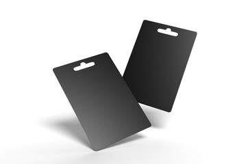 Blank gift card for branding, 3d render illustration.