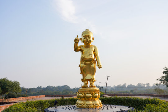 The Little Buddha Statue at Maya Devi Temple in Lumbini, Nepal
